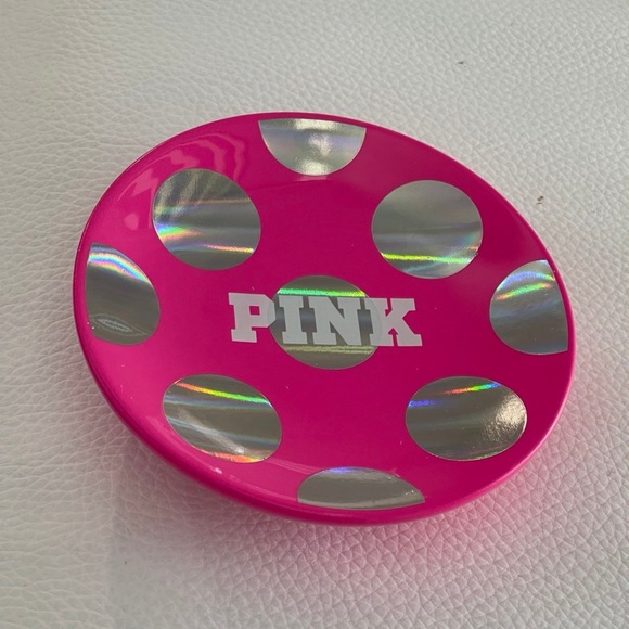 Victoria's Secret Pink Pink and Silver Polka Dot Collectible Jewelry Dish/Holder - Picture 3 of 4